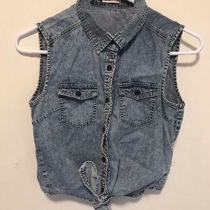 Cropped Denim Top